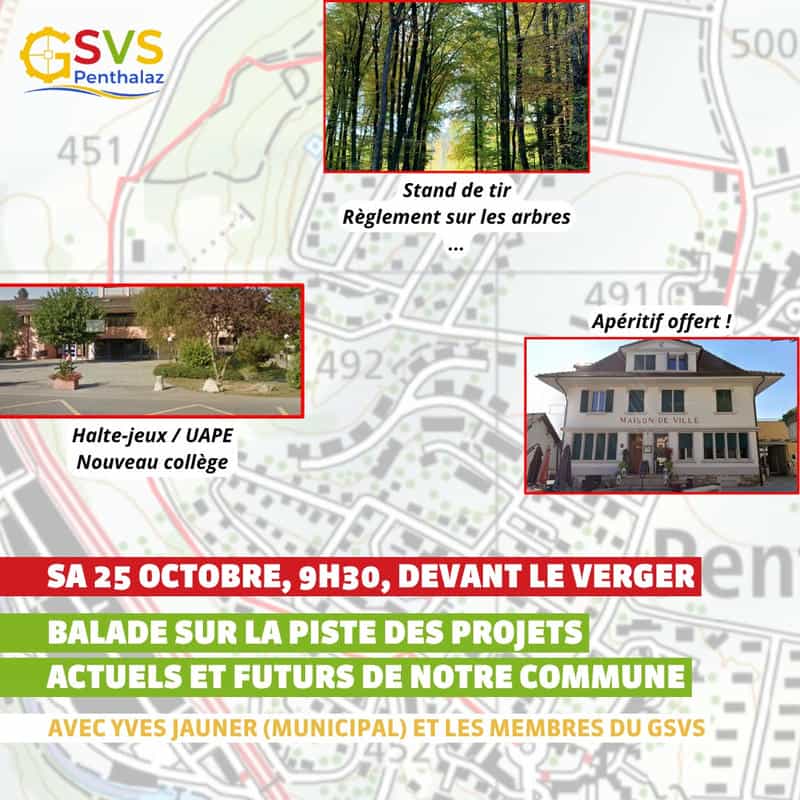 Itinéraire et étapes de la balade.